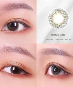 Kính Áp Tròng 1 Tháng Bronze Black Nâu Đen - Forest Miracle