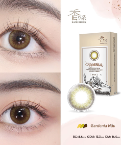 Kính Áp Tròng 1 Tháng Gardenia Nâu Đậm - Kaori Series