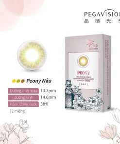 Kính Áp Tròng 1 Tháng Peony Brown Màu Nâu Nhạt