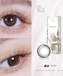 Kính Áp Tròng PEGAVISION Lens 1 Ngày Rose Nâu Đen Chứa Vitamin